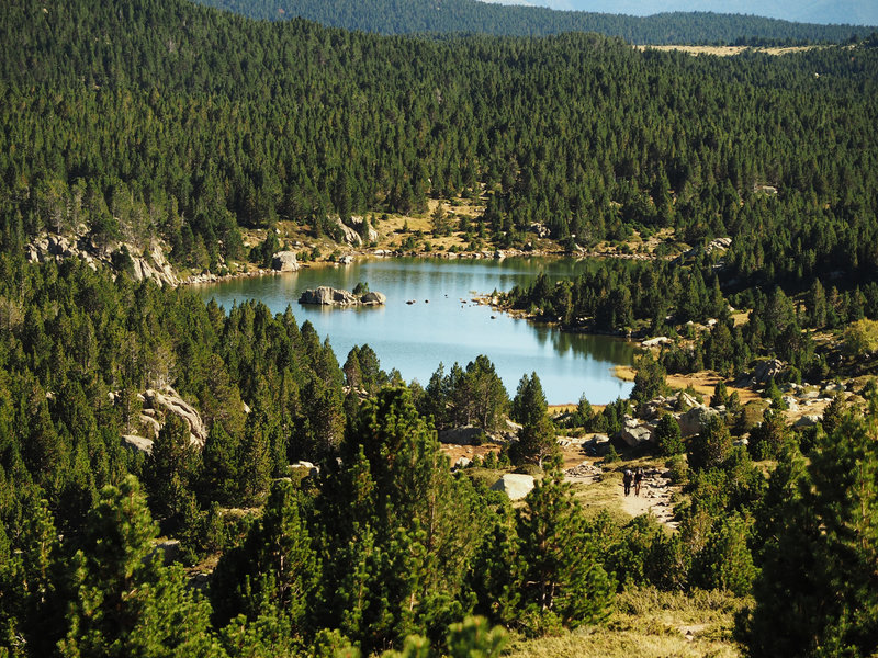 en chemin, paysage de montagne